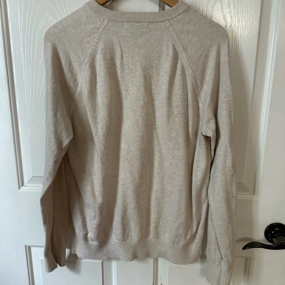 Banana Republic Men's Organic Cotton Sweater - Cream